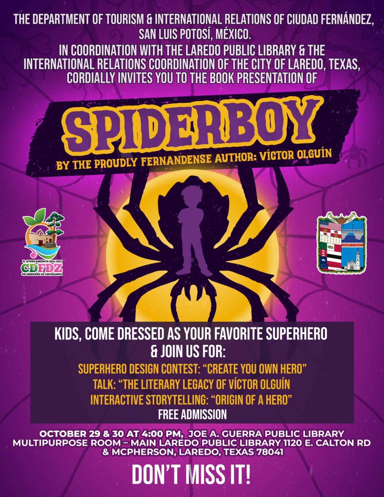 Flyer Spiderboy Book CD FDZ Oct 2025